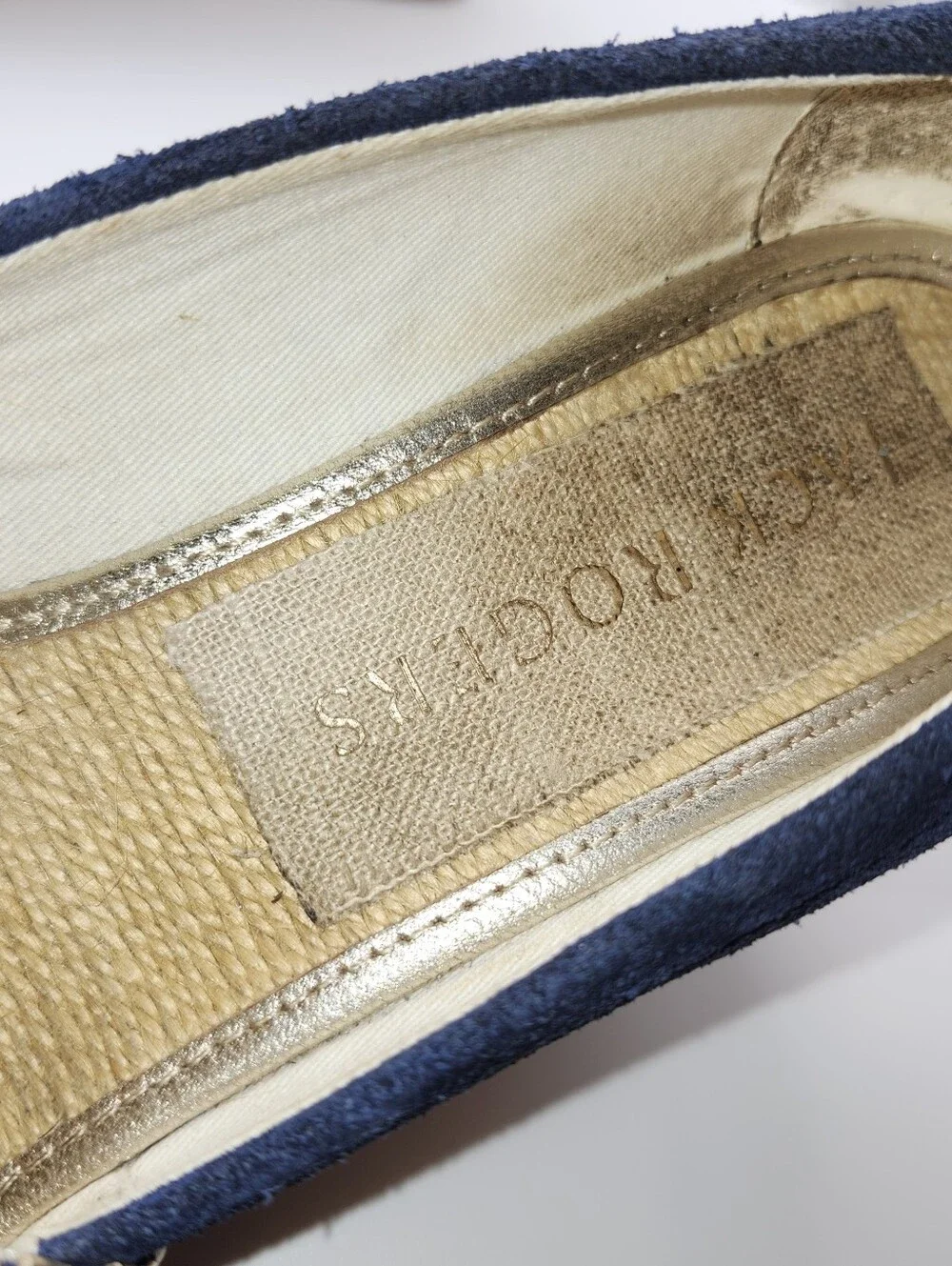 Jack Rogers Navy Suede Espadrille 2.5